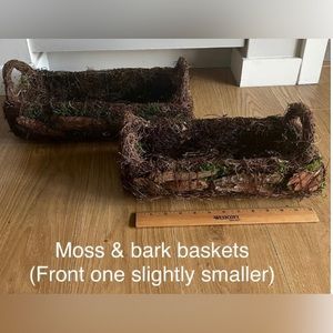 Moss & Bark Baskets (set)